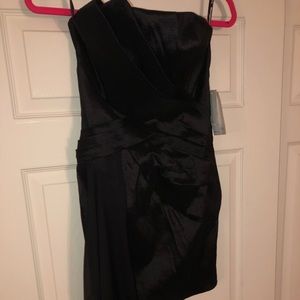 Jessica McClintock black strapless dress